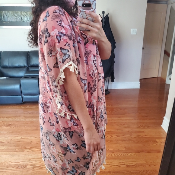 Pink Butterfly Kimono - Picture 3 of 4